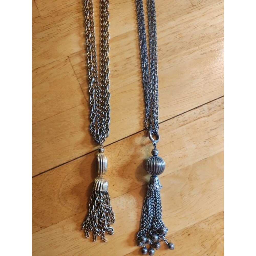 Set Of Two Vtg Tassel Necklaces